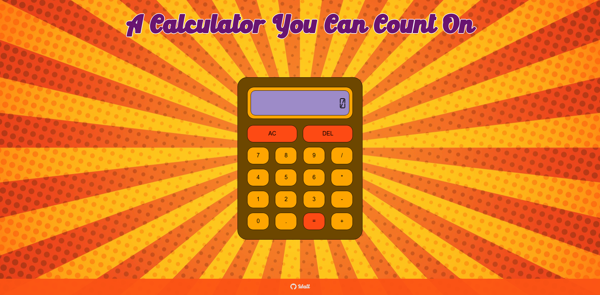 screenshot of calculator